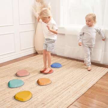 ZICOTO Fun Stepping Stones for Kids - Safe Outdoor Play