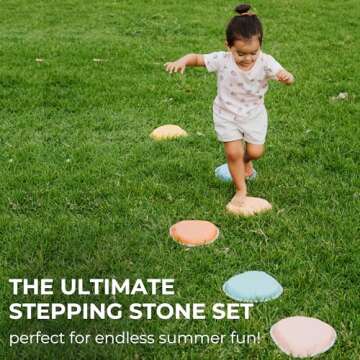ZICOTO Fun Stepping Stones for Kids - Safe Outdoor Play