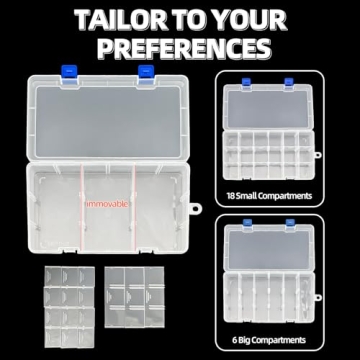 DUOFIRE Adjustable Storage Box for Crafts and Accessories