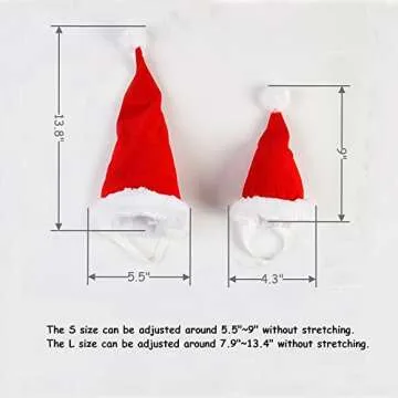 Adjustable 3D Santa Hat for Medium and Large Dogs