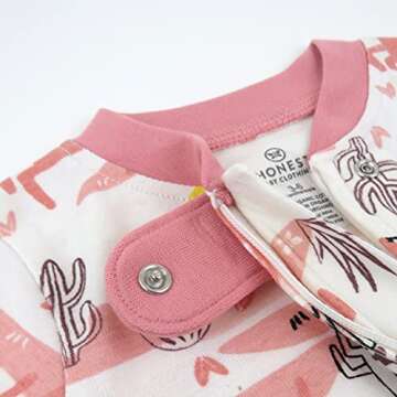 HonestBaby Baby 1-Pack Classics Sleep & Play Footed One-Piece Pajama Sleeper 100% Organic Cotton, Vintage Ponies, 0-3 Months