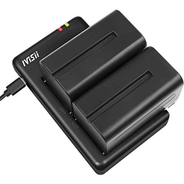 IVISII NP-F750 Battery Pack with Charger for Sony Cameras