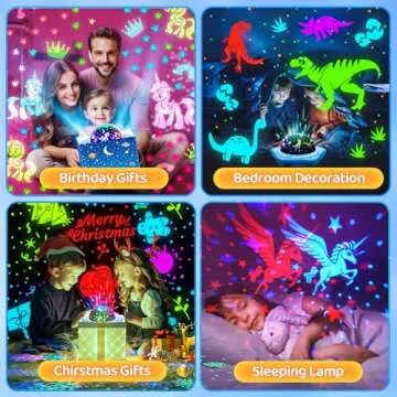 One Fire Night Light for Kids, 96 Lighting Modes Star Projector 360° Rotating+6 Films Kids Night Light Projector,Rechargeable Baby Night Light Ceiling Projector for Bedroom,Kids Gifts&Kids Room Decor