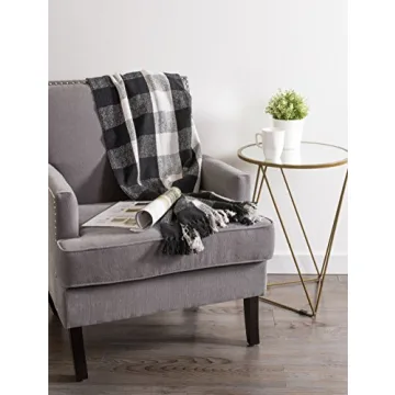DII Rustic Farmhouse Buffalo Check Throw Blanket - Versatile Home Decor