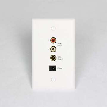 Vanguard Dynamics Vail Amp - in Wall Flush Mount Stereo 60Watt Amplifier for Echo Dot 2nd Generation