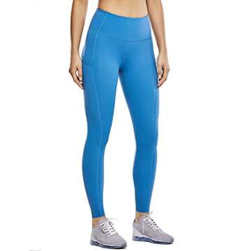 CRZ Yoga Women's Naked Feeling Workout Leggings 25 Inches - High Waisted Yoga Pants with Side Pockets