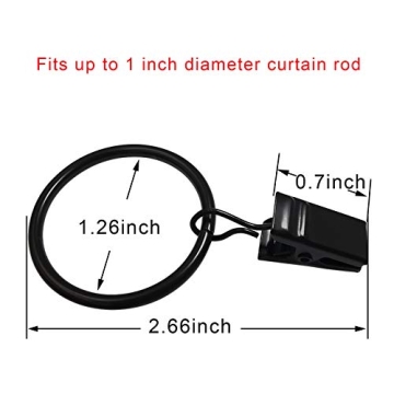 AMZSEVEN Curtain Rings & Clips - Durable & Versatile