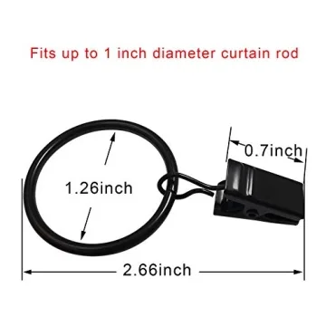 AMZSEVEN Curtain Rings & Clips - Durable & Versatile