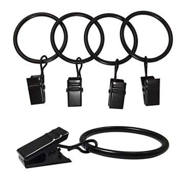 AMZSEVEN Curtain Rings & Clips - Durable & Versatile