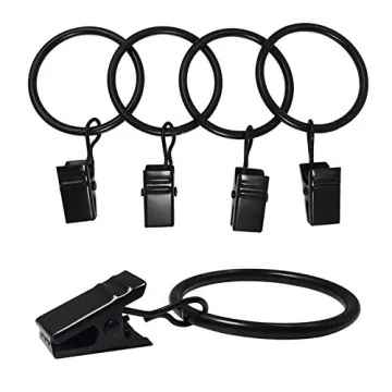 AMZSEVEN Curtain Rings & Clips - Durable & Versatile