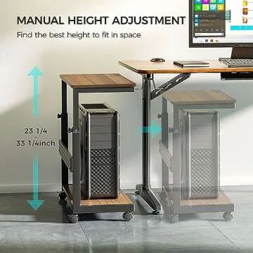 EUREKA ERGONOMIC Adjustable Computer Tower Stand & CPU Holder