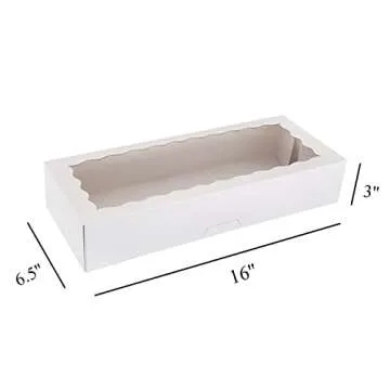 Tcoivs 30-Pack Bakery Boxes with Window for Cookie and Treat Delivery