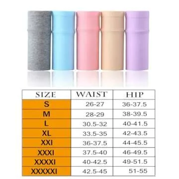 ANNYISON Women's High Waisted Cotton Underwear Soft Breathable Panties Stretch Briefs (5 Pack in 5 Light Colors, L)