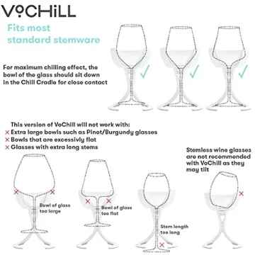 VoChill Stemmed Wine Glass Chiller for Perfect Wine Enjoyment
