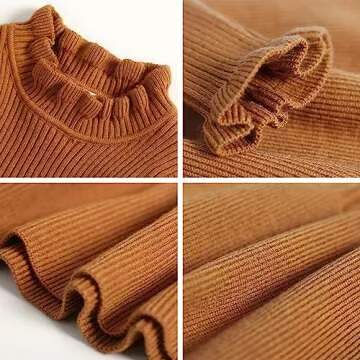 Stylish Simplee Kids Long Sleeve Ribbed Dress for Girls