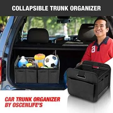 Car Trunk Organizer with Lid - Versatile SUV Cargo Storage