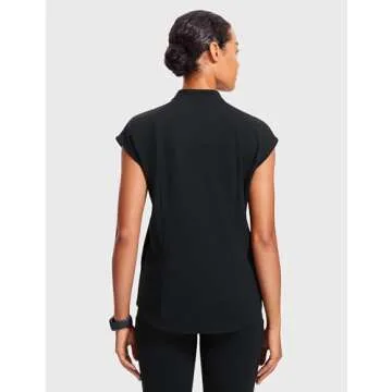 POPVIOLET 4-Way Stretch Women’s Scrub Top with Pockets