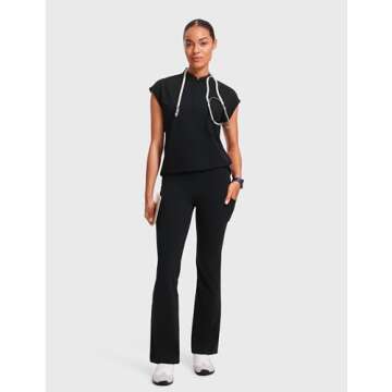 POPVIOLET 4-Way Stretch Women’s Scrub Top with Pockets