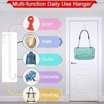 Clear Wreath Hanger for Front Door, Lightweight & Durable