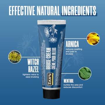 ZAX'S ORIGINAL Bruise Cream - Arnica and Witch Hazel Blend, Supports Skin Recovery, Gentle on Skin, ...