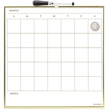 U Brands Magnetic Dry Erase Calendar with Marker and Frame