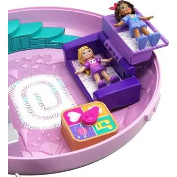 Polly Pocket Playset With 2 Micro Dolls & Accessories