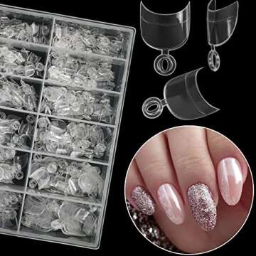Vcedas 600PCS Short Oval Nails Short Nail Tips Short Half Cover False Nails Oval Shape Acrylic Nail For Extension Finger Nails (Oval Clear)