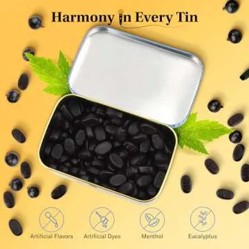 GRETHER'S Pastilles Classic Blackcurrant Natural Remedy Dry Mouth Relief - Soothing Throat & Healthy Voice - Long-Lasting Flavor, Gift for Singers - 1-Pack - 15 oz.