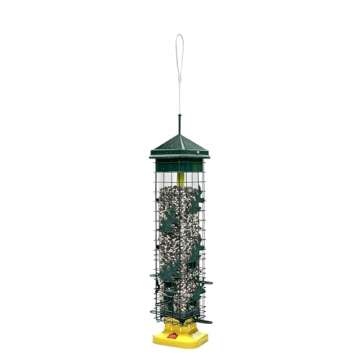 Squirrel Solution200 Squirrel-proof Bird Feeder w/6 Feeding Ports, 3.4-pound Seed Capacity, Free Seed Funnel