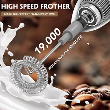 KORCCI Milk Frother Handheld Electric Foam Maker for Coffee