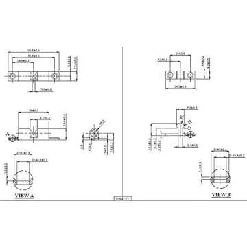 QCAA Solid Brass Double Ball Catch, 60mm, Matte Black, 4 Pack