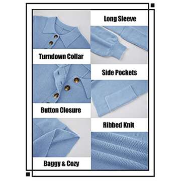 Tymidy Women Long Sleeve Sweater Rompers Sexy V Neck Fall Winter Loose Casual Cozy Knit Onesie Loungewear Pajamas with Pockets