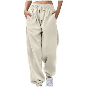 Generic Pants for 90 Off Clearance of Sale Wherehouses Clearance White Sweatpants Womens Warm Runnin...