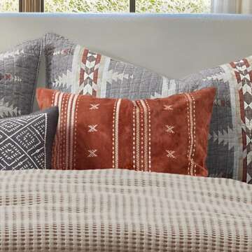 Levtex Home Corrales Decorative Pillow | Rustic Tribal Stitch 18x18