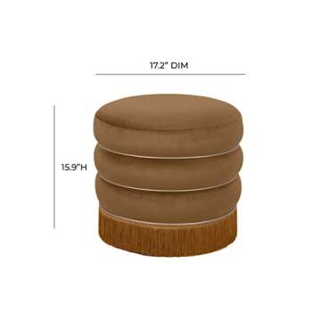 Tov Furniture Lakka Green Ottoman (Chocolate)
