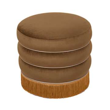 Tov Furniture Lakka Green Ottoman (Chocolate)