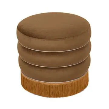 Tov Furniture Lakka Green Ottoman (Chocolate)