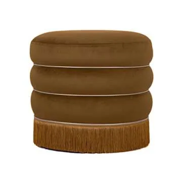Tov Furniture Lakka Green Ottoman (Chocolate)