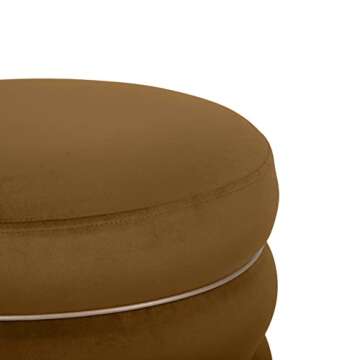 Tov Furniture Lakka Green Ottoman (Chocolate)