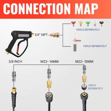 YAMATIC Pressure Washer Gun 5000 PSI Lightweight & Durable