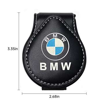 PPODKS Car Sunglass Holder, Eyeglass Holder for BMW 1 3 5 6 Series X1 X3 X7 X5 X6 Z4 7 M, Sunglass Hanger Mount for Car Sun Visor, Interior Accessories, Black