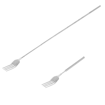 Haosie Extendable Fork - 8.7 to 25.4 Inch Durable Telescopic BBQ Tool