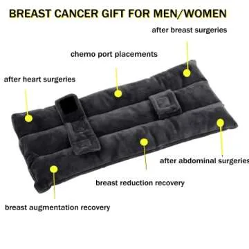SKIYHON Seat Belt Pillow for Mastectomy Post-Surgery, Heart Surgery Recovery Support Cushion for Che...