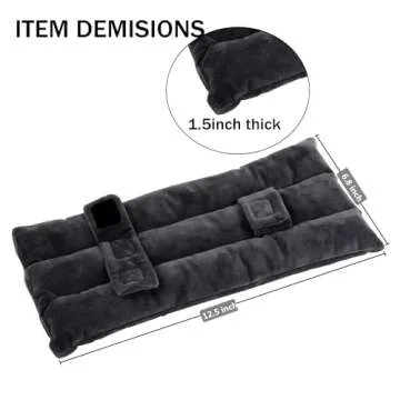 SKIYHON Seat Belt Pillow for Mastectomy Post-Surgery, Heart Surgery Recovery Support Cushion for Chest Chemo Port Pacemaker Bypass Hysterectomy Recovery Pillow (Black)