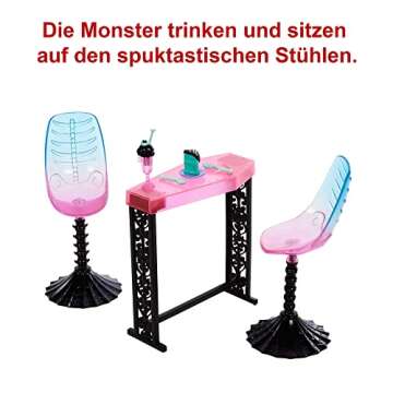 Monster High Playset, The Coffin Bean with Spooky Doll-Sized Cafe Furniture & Coffee Shop Accessories Including Drinks, Snacks & 2 Pets