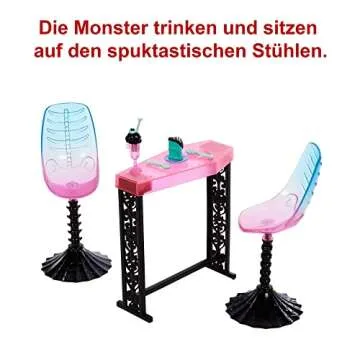 Monster High Playset, The Coffin Bean with Spooky Doll-Sized Cafe Furniture & Coffee Shop Accessories Including Drinks, Snacks & 2 Pets