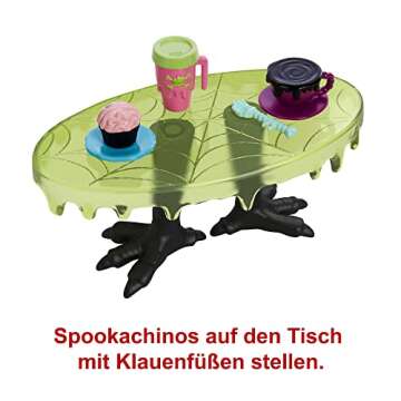 Monster High Playset, The Coffin Bean with Spooky Doll-Sized Cafe Furniture & Coffee Shop Accessories Including Drinks, Snacks & 2 Pets