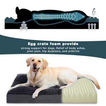 Vonabem Washable Large Dog Bed with Removable Cover