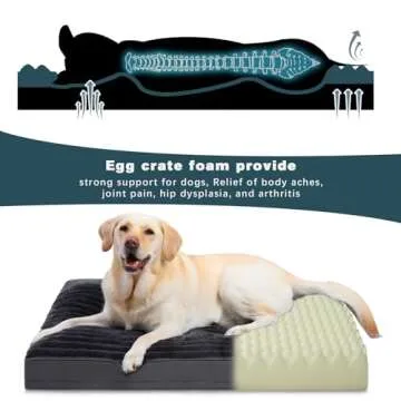 Vonabem Washable Large Dog Bed with Removable Cover