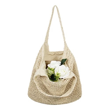 Freie Liebe Straw Beach Bag Women Summer Tote Handbag